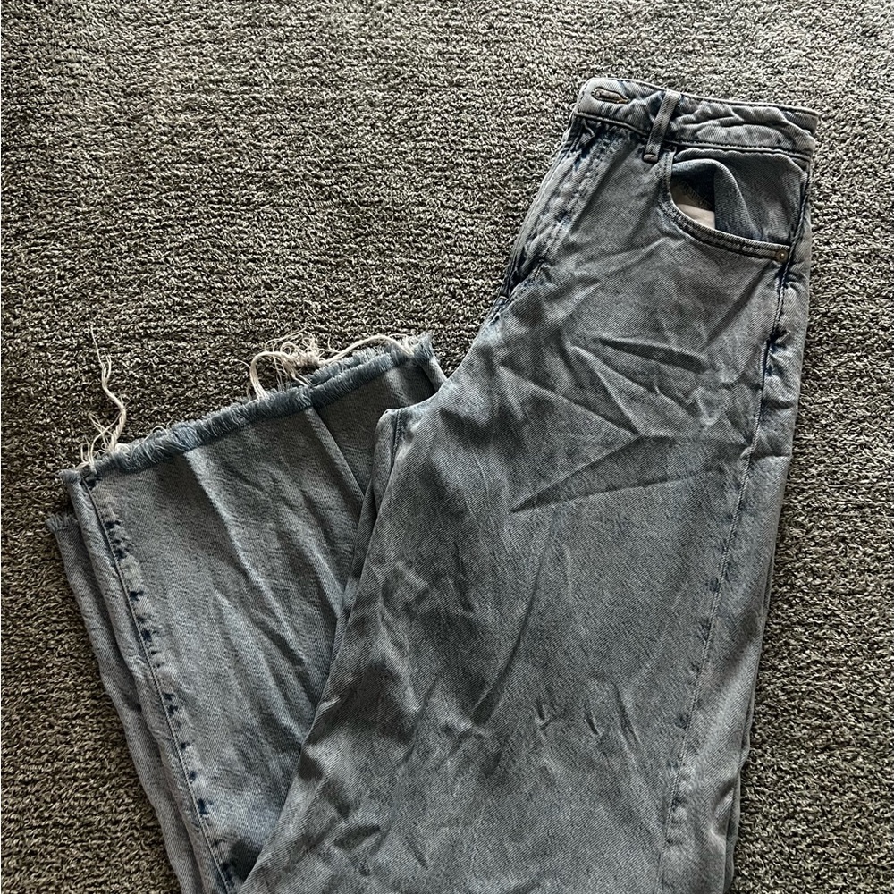 F21 Wide Leg Light Wash Jeans